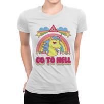 Unicorn and Rainbow Go To Hell Funny T-Shirt, Men's and Women's Sizes (bf-105) XL