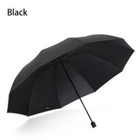 130cm extra-large folding umbrella suitable for both sunny and rainy days and is windproof, waterproof comprehensive protection. (black,iron&10K)