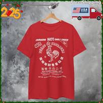 Spicy Rooster Sriracha Hot Sauce Label T-Shirt, Unisex tee XXL