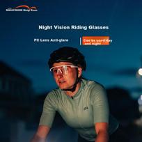 MAGICSHINE Night Riding Glasses, Day And Night Use, Windproof Goggles RL003N (Black + Gray)