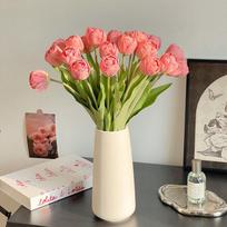 Fan Ye Light Luxury Tulip Artificial Flower Bouquet 7 Stems Fake Flowers Home Living Room Decoration Floral Art New Year Dining Table Ornament