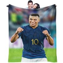 Football Player 10 Jersey Print Flannel Blanket Throw Warm Gift Blanket Soft Digital Printed Soccer Fleece Sofa Bed Home Decor 75x90cm