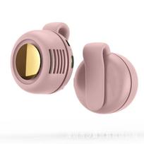 Portable Snap On Mini Whirlwind Fan USB Charging Fan Waist Clip 3-Speed Handsfree Silent Strong Wind Leafless Fan Accessories rožinė