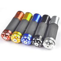 Pair of Aluminum Alloy Motorcycle Hand Grips (Gold/Blue/Black/Purple)