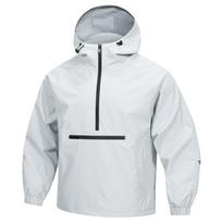 Spring Autumn Men's Jackets Man Half Zip Streetwear Hip Hop Hooded Coats Men Windbreaker Waterproof Zipper Jacket XXS šviesiai pilka spalva