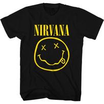 Official Nirvana Smiley Face T-Shirt New Unisex Licensed Merch L yellow