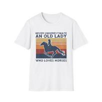 Never Underestimate an Old Lady Who Loves Horses T-Shirt | Horse shirt, Horse Lovers Tee, Mother's Day Gift, Animal Lover Gift M