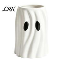 Funny Ghost Face Pot Planter, Halloween Shaped Bucket, Cute Desktop Candy Dried Flower Vase Bowl for Home Office Shelf, Indoor Party Decor Decorative 1pc