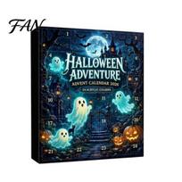 Miniature Blind Box Party Favors 2D Acrylic Ghost Decor, Halloween Advent Calendar 2026, Surprise Gifts for Kids Pendant Collection Decorations,