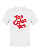 Officially Licensed Coca-Cola Yes Coke Yes Retro Logo Design Mens T-shirt XXL