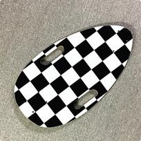 Mini Skateboard Deck PreDrilled Teardrop Carry Cutouts Sports Gear Checkered