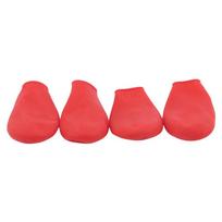 4Pcs/Set Waterproof Dog Shoes For Chihuahua Balloon Type Rubber Rain Boots Portable Dog Outdoor Footwear Socks Accessories (Red,S) raudona
