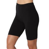 Sport Yoga Mid Thigh Stretch Cotton High Waist Short Leggings XL juoda
