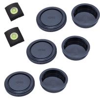 JHMei Olympus OM Mount Body Cap Rear Lens Cap with Hot Shoe Cover with Level Dust Protection Accessory Kit for Classic Film SLR Cameras such as (3 juoda