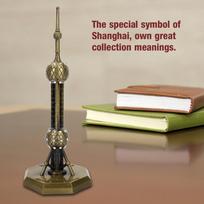 Electroplating Workmanship TV Tower Building Replica Shanghai Souvenir Model  China Tour Souvenir