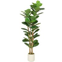 150cm Artificial Fiddle Leaf Fig Tree - Green 50 x 50 x 150 cm žalia