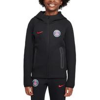 Nike Sweatshirt Paris Saint Germain Tech Fleece Football Full Zip Hoodie Black Teenagers FQ3511-010 S