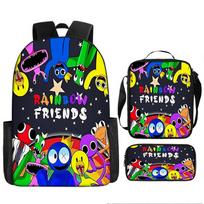 Rainbowfriends Rainbow Friends Backpack Three-Piece Set Primary And Secondary School School Bag Children'S Bag three-piece set
