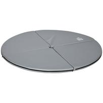 Pole Dance Mat, 5 cm Thick Round Plastic Mat for Pole Dance Exercises, Gymnastics, Yoga, Light Grey 150 x 150 x 5 cm šviesiai pilka spalva
