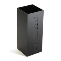 Porte-parapluie - VERSA - Budapest - Bois MDF - Noir - 48,5 x 22 x 22 cm juoda