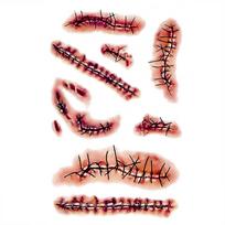 Design Scar Shaped Temporary Tattoo Stickers Body Art Waterproof Tattoo