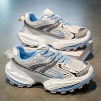 2025 autumn and winter new Hong Kong style men's shoes mesh breathable casual dad shoes Korean version platform fashion student sports shoes 39