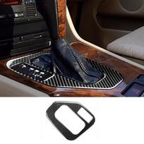 Anglies pluošto automobilių centro valdymo pavarų perjungimo skydelio rėmo dangtelio apdailos lipduko dekoravimo priedai, skirti BMW M5 E39 5 serijai For E39 black