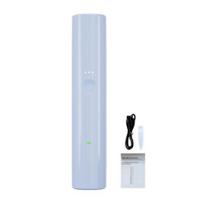 Women Electric Shaver Double Heads USB Rechargeable Waterproof Portable Face Body Bikini Area Arm Leg Hair Removal Epilator Razor Trimmer 1 Set šviesiai mėlyna spalva