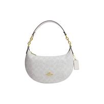 Coach Payton 28 Classic Monogram Zip Closure Coated Canvas And Smooth Leather Tote Shoulder Bag Large Women bags Gold Multicolor CE620-IMRFF Basic Set (Bag+Dust Bag)