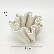 Creative Wrinkled Ceramic Vase Desk Decoration Flower Bud Shape Vases Modern Artificial Flowers Decorative Floral Arrangement