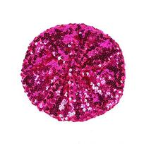 Thin Sparkling Sequin Beret Octagonal Shape Fashion Beret Fashionable Newsboy Cap  Dance Stage rožinė raudona spalva