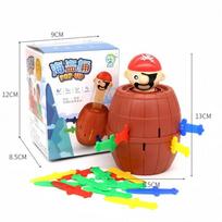 Playful Pirate Barrel Game Jumping Bucket Sword Stab Interactive Family Plaything Competitive Pk Lucky Tricky Present OneSize