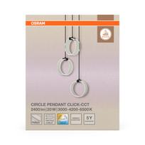 Šviestuvas lubų Osram Circle, LED, 3000 - 6500 °K, 3 x 20 W, skaidri sp.