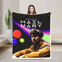 Soft Warm Blanket Picnic Project Hail Mary Throw Blanket Flannel Bedspread For Couch Chair Graphic Sofa Bed Cover Size: 75*100cm, Weight: 230 GSM