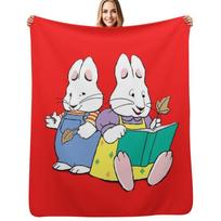 Max and Ruby Throw Blanket Soft Cozy Blanket for Pet Kids Adults Size: 75*100cm, Weight: 230 GSM