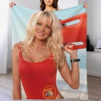 Pamela Anderson Baywatch Throw Blanket All Season Lightweight Soft Blanket for Bed Size: 75*100cm, Weight: 230 GSM