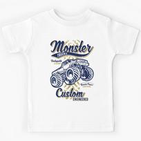 Monster Truck Custom Engineered Kids T-Shirt 130
