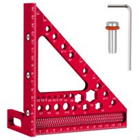 MultiAngle Measuring Tool Engraved Scale Miter Angle Ruler Aluminum Alloy Triangle for raudona