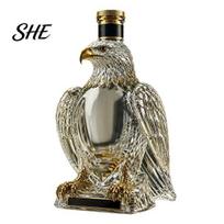 Luxury Wine Decanter Eagle Whiskey Glass Decanter, 350ml 250th Anniversary Shaped Bottle Unique for Bourbon, Bar Decor & Gift Men Artistic C