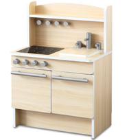 RiZKiZ Wooden Play Kitchen Set with Selectable Food and Sink Pretend Play Kitchen Set for Kids Toy Set Wooden Play Food Educational Toy Cute Gift for