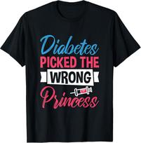 BEST! Diabetes Picked The Wrong Princess, Insulin Type 1 Diabetes Tee Size S-3XL XL