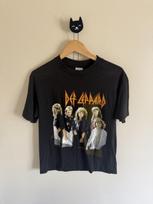 1987 Def Leppard Hysteria Tour Vintage Rare Black Band T- Size Large Unisex T-Shirt S