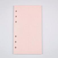 Planuoklis A5 A6 40 lapų Sąsiuvinio popierius Laisvų lapų popierius Papildymas Segtuvas Vidinis lapas Popieriaus papildymas A5-grid pink