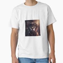 Cat In Steampunk Style Portrait Classic TShirt Made In UsaAus TShirt S2xl S