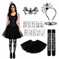 Unisex Umbrella Costume for Party Stage Performance Role Play One Size juoda