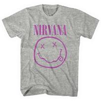 Nirvana Purple Smile Grey Unisexs TShirt L