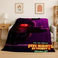 Horror Game F-FNAF Freddy Soft Flannel Throw Blanket,Warm Cozy Blanket for Bed,Couch,Sofa,Bedroom,Living Room,Travel,Picnic 75x90cm