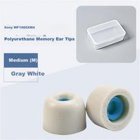 Earphone Caps Earbud Covers Compatible with Sony XM5 XM4 WF-1000 Soft Memory Foam Accessories In-Ear Replacement Noise Cancelling Gray White M Medium