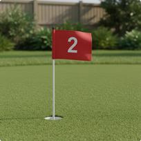 Putting Green Flag Training Vermilion Golf Pole Sleeve No2 Red