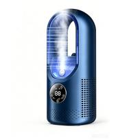 Mini Air Cooler Humidification Cooling USB Silent Timed Air Conditioning Fan Colorful Lights Night Light Led Screen 6 Wind Speed